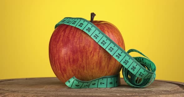 Apple and Measurement Tape