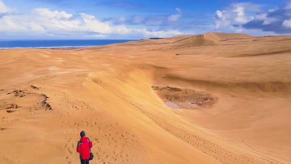 Giant sand dunes in New Zealand