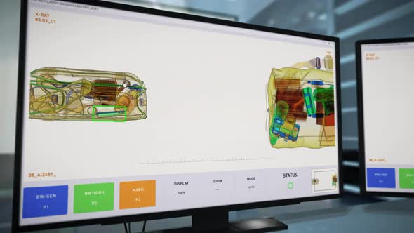 Advanced Scanner On Luggage Control Panel Via Modern Screening Software alt
