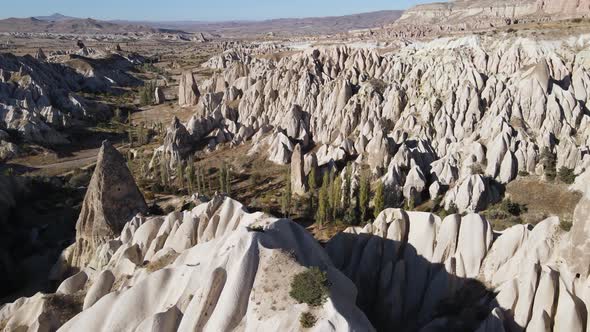 Cappadocia Landscape Aerial View. Turkey. Goreme National Park