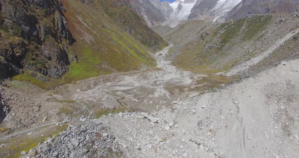 View of Himalayan Hills Himalayan Mountainous River and Himalayan Peaks