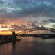 Sydney Bridge and Opera House at Sunrise - VideoHive Item for Sale
