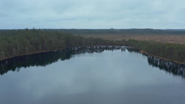 Flight Above Lake