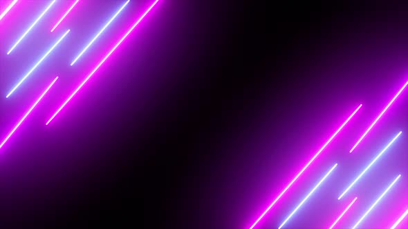 Glowing Neon Lined tunnel motion background. abstract animation of neon line tunnel endless motion alt