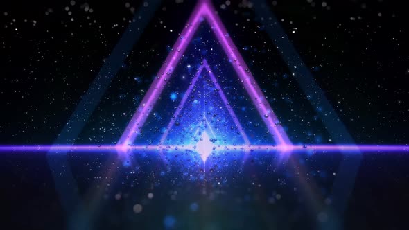 Space Triangle Glow Motion Loop Background