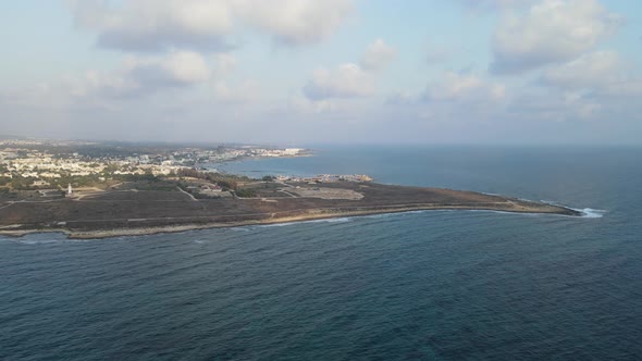 Pathos. Island of Cyprus. Evening views of the beautiful Mediterranean.