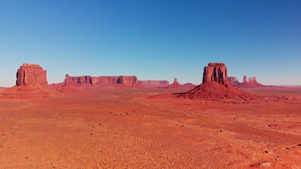 Monument Valley Rock Formations in Navajo Land