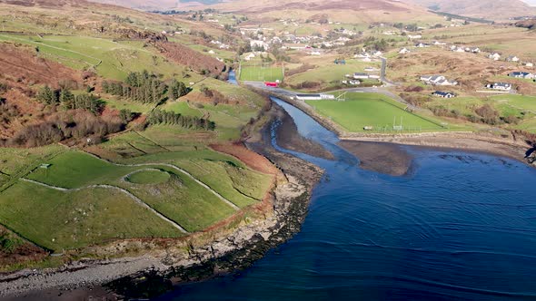 Aerial View of Historic Ringfort By Kilcar in County Donegal  Ireland