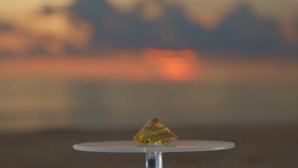 Yellow Diamond At Sunset