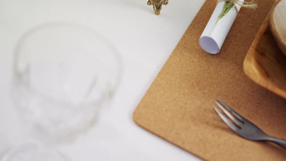 Various cutlery on wooden table 4k