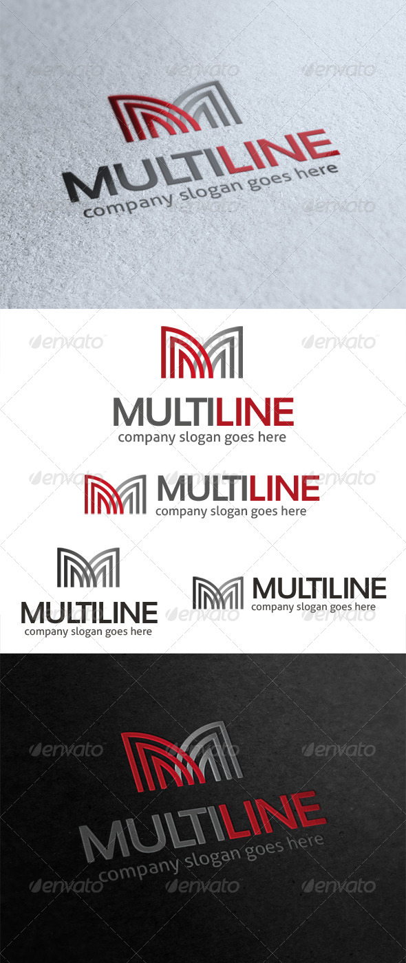 Multi Line Letter M Logo