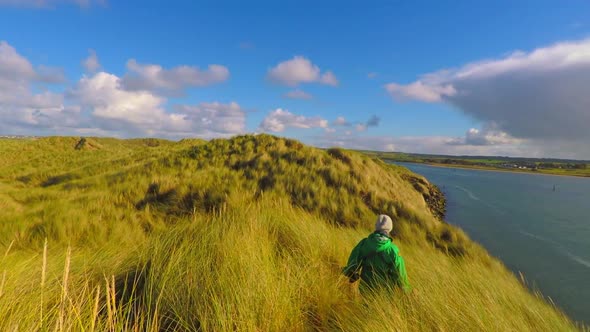 Walking In The Dunes Wide