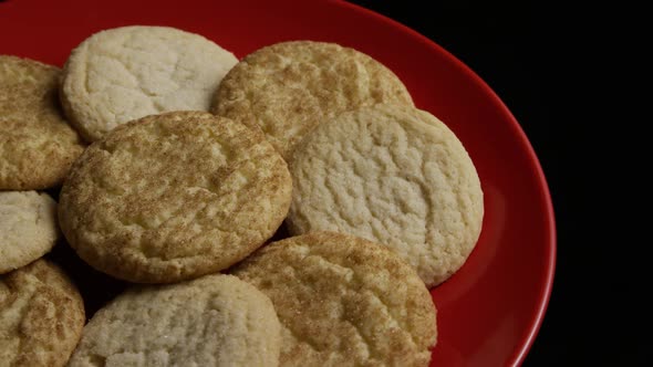 Cinematic, Rotating Shot of Cookies on a Plate - COOKIES