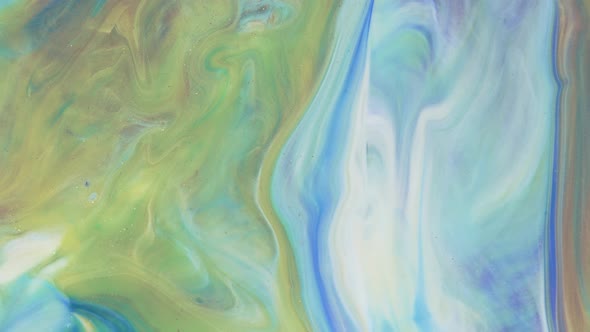 Abstract Light Pastel Streams Flow Along the Plane on a Blue Background