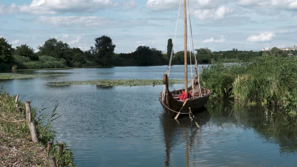 Vintage Viking Wooden Boat