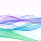 Digital Colorful Gradient Particle Line Wave Animation On White Background - VideoHive Item for Sale