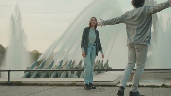 Happy senior couple in Paris.