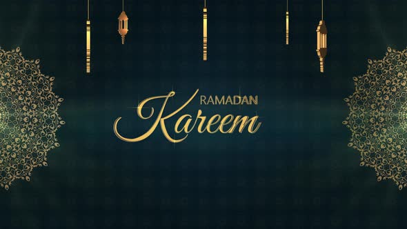 4k Ramadan Kareem mubarak background with typography
