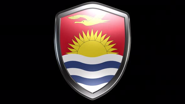 Kiribati Emblem Transition with Alpha Channel - 4K Resolution