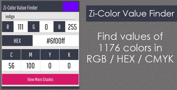 Zi-Color Value Finder
