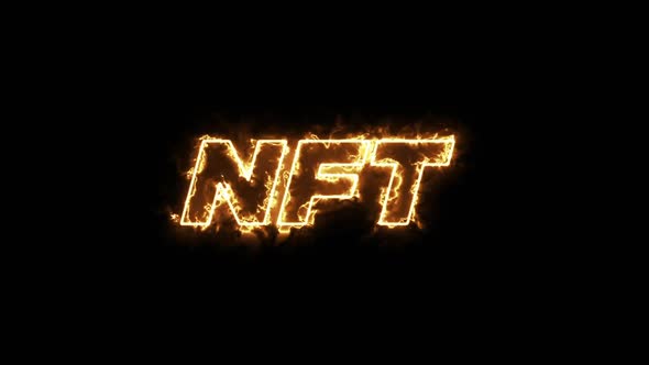 NFT Fire Text Message Background