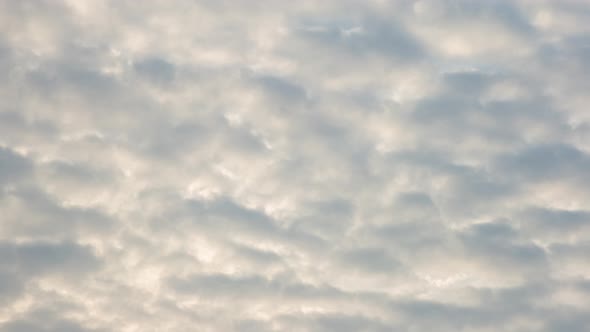 White Clouds On Blue Sky, Cloudy Weather, Time Lapse