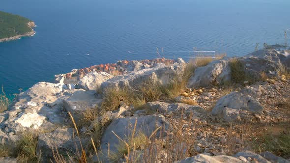 Aerial view Dubrovnik old town