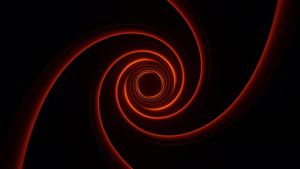 Abstract Orange Tentacles Tunnel Animation