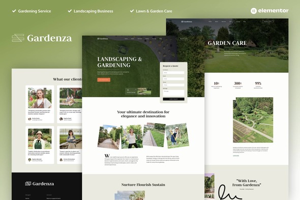 Gardenza - Gardening & Landscaping Elementor Pro Template Kit