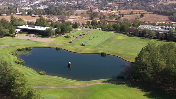 Golf field in private club