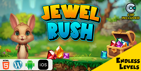 Jewel Rush HTML5 Construct 3 Game