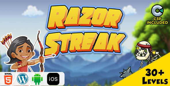 Razor Streak HTML5 Construct 3 Game