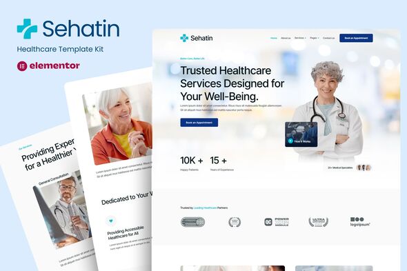 Sehatin - Health Care Service Elementor Template Kit