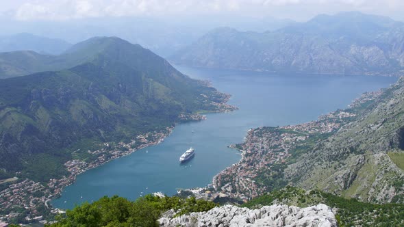 Beautiful Natural Bay, Travel Destination View, Fjord of Kotor, Montenegro