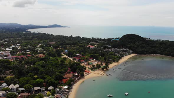 Beautiful high view of nature with sea ocean