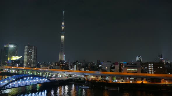 Beautiful Tokyo sky tree around with other building in Tokyo Japan