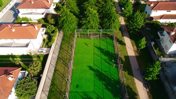 Residential Aerea and City Park Aerial view