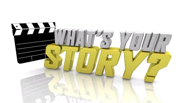 Whats Your Story Movie Film Clapper Board Biography 3d Animation