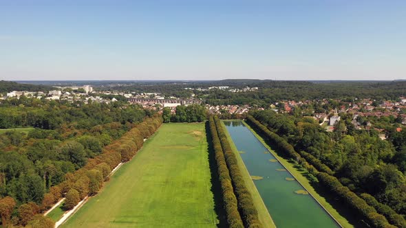 Aerial View of La Butte Montceau, France