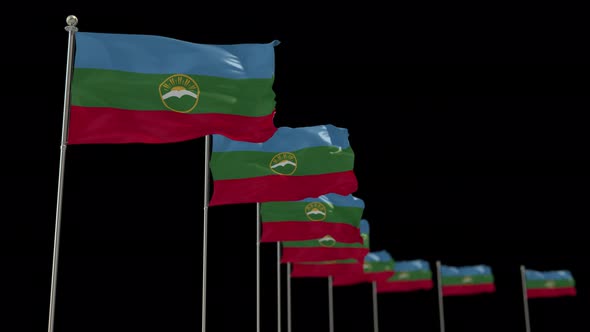 Karachay Cherkessia Row Flag With Alpha alt