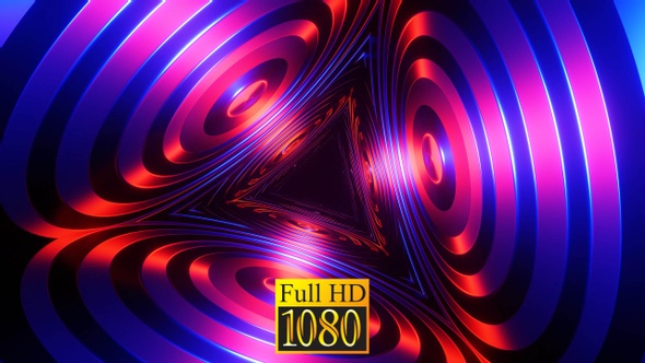 Tunnel Disco Triangle Vj Loop HD