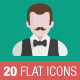 20 People and Users Flat Icons - GraphicRiver Item for Sale