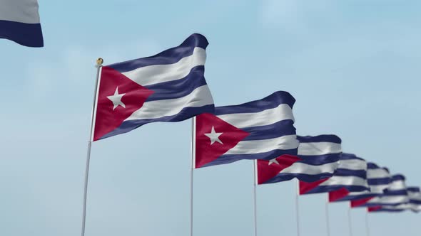 Cuba  Row Of Flags  alt