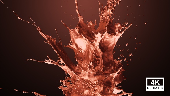 Liquid Copper Splash 4K