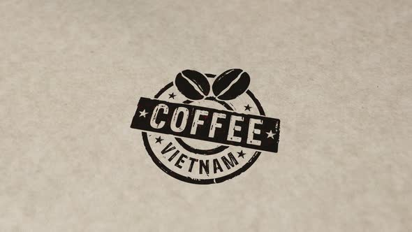 Coffee Vietnam stamp and stamping alt