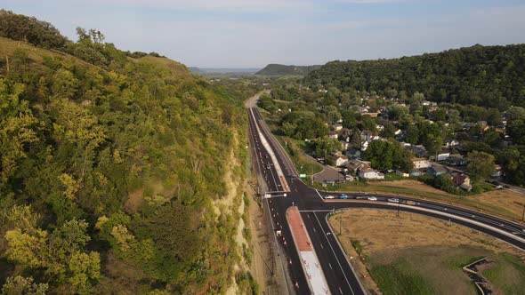 Redwing minnesota aerial view during summer time