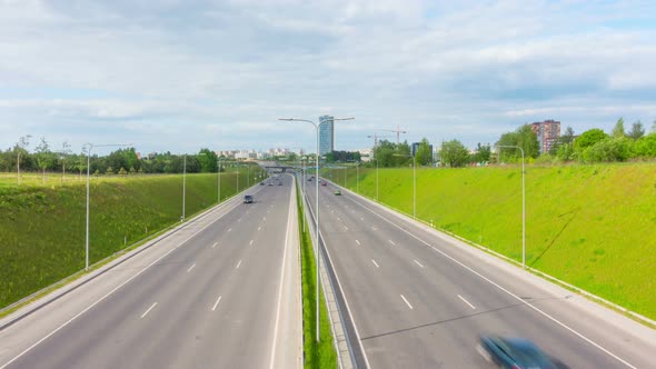 Highway traffic in the city