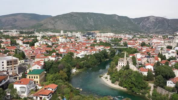 Mostar City, Aerial View