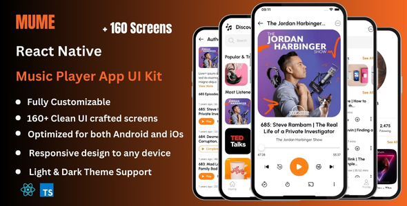 Mume - Music Player React Native CLI App Ui Kit