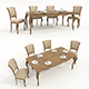 European style Dining Table and Chairs 15 - 3DOcean Item for Sale